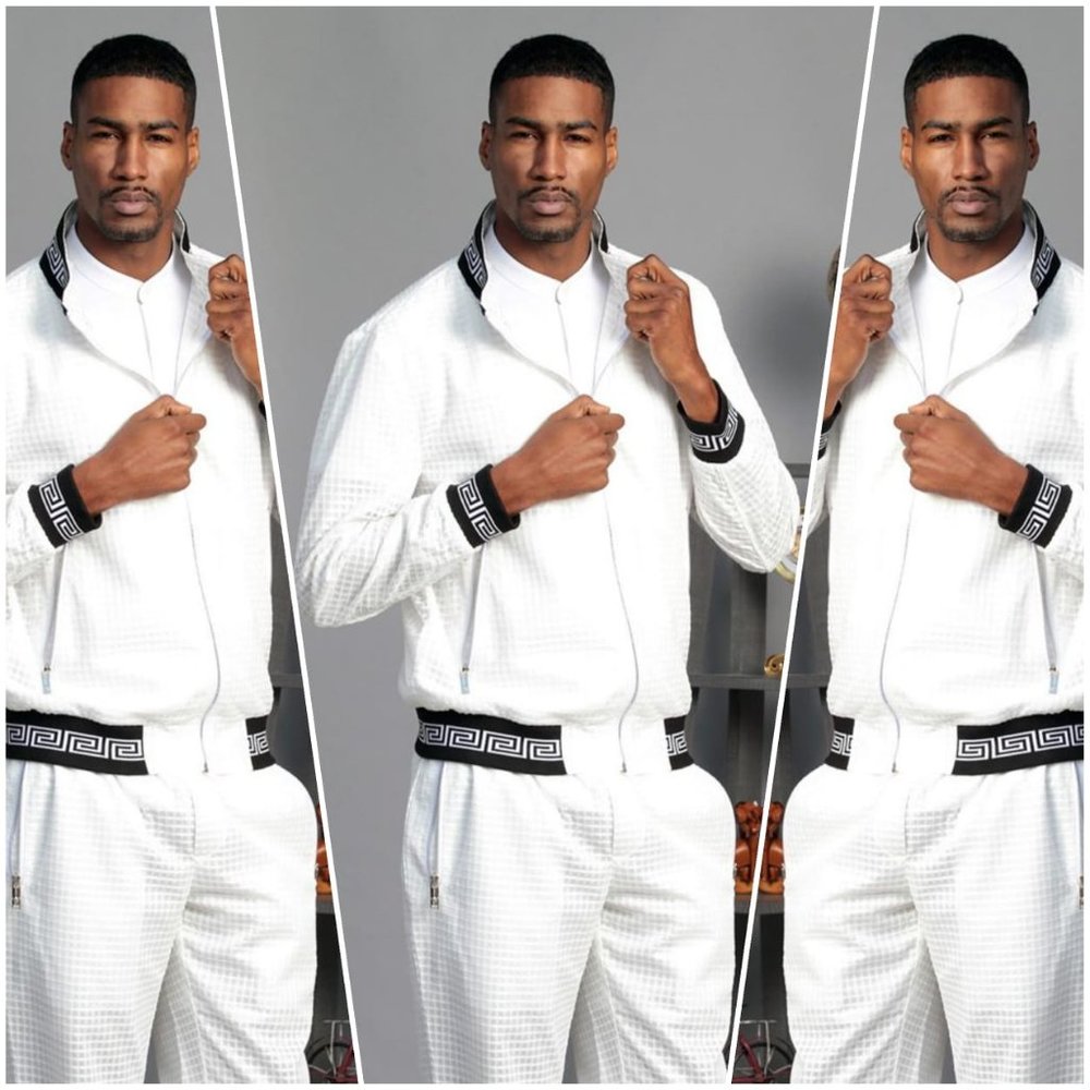 Men's Casual White | Black Mesh Tracksuit NWT